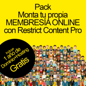 Pack Monta tu Membresía Online con Dominio Gratis con Restrict Content Pro